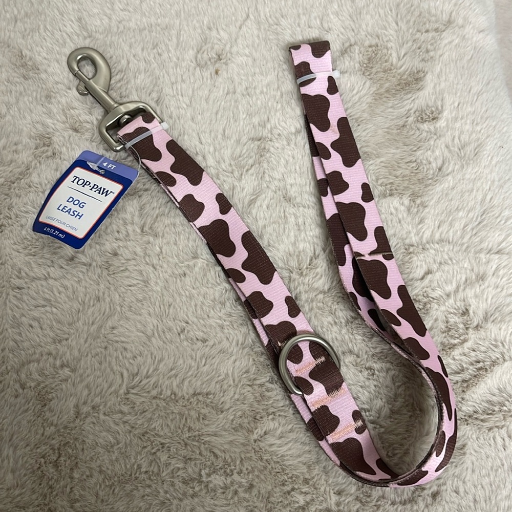 Top Paw Pink and Brown Patterned Dog Leash Never used